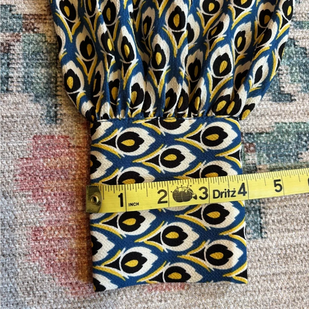 EUC - cupcakes & cashmere Graphic, Art Deco Print Blouse - Picture 10 of 13